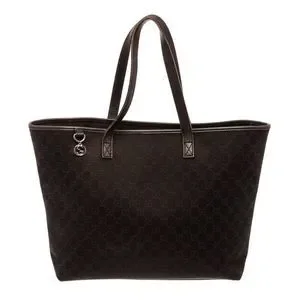 Gucci | Bags | Gucci Dark Brown Nylon Monogram Interlocking G Tote  